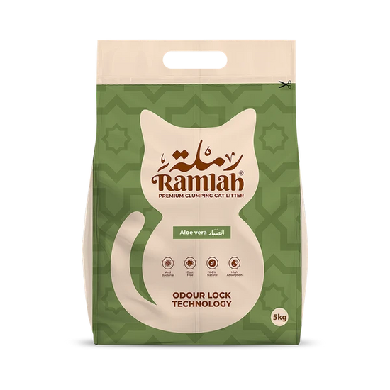 Ramlah Clumping Cat Litter Aloe Vera 5kg - Tailix