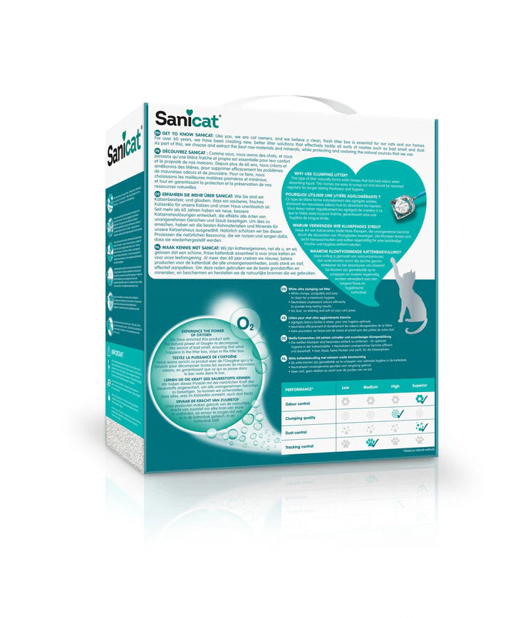 Sanicat Clumping Cat Litter Active White Fragrance Free - Tailix