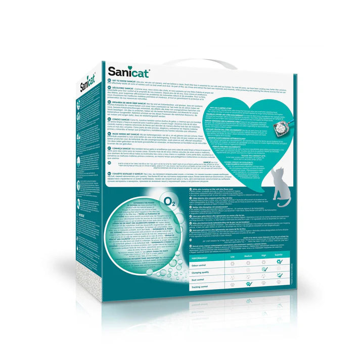 Sanicat Clumping Cat Litter Active White Lotus Flower 6L - Tailix