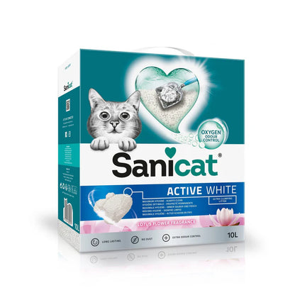 Sanicat Clumping Cat Litter Active White Lotus Flower 6L - Tailix