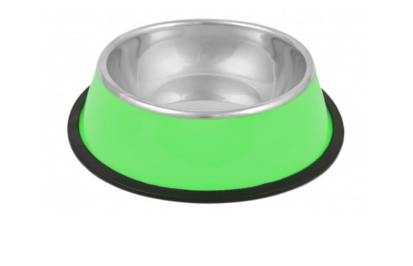 Stainless Bowl With Green Base Large - Tailix