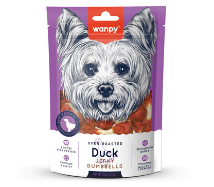 Wanpy Dog Treats Jerky Dumbbells Duck 100g - Tailix